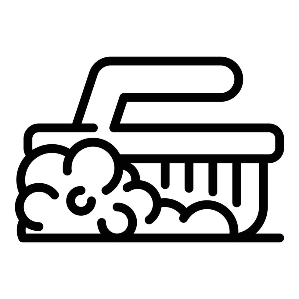 Washing brush icon, outline style vector