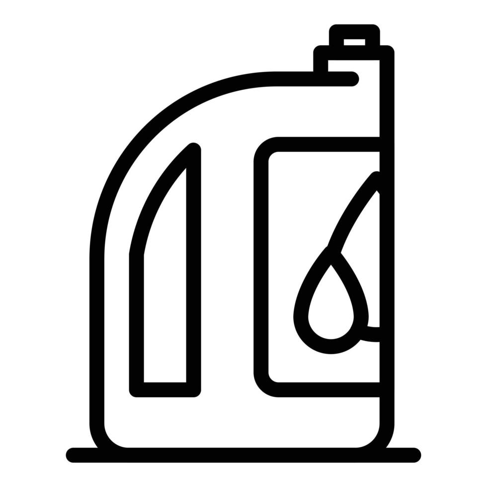 icono de aceite de coche, estilo de esquema vector