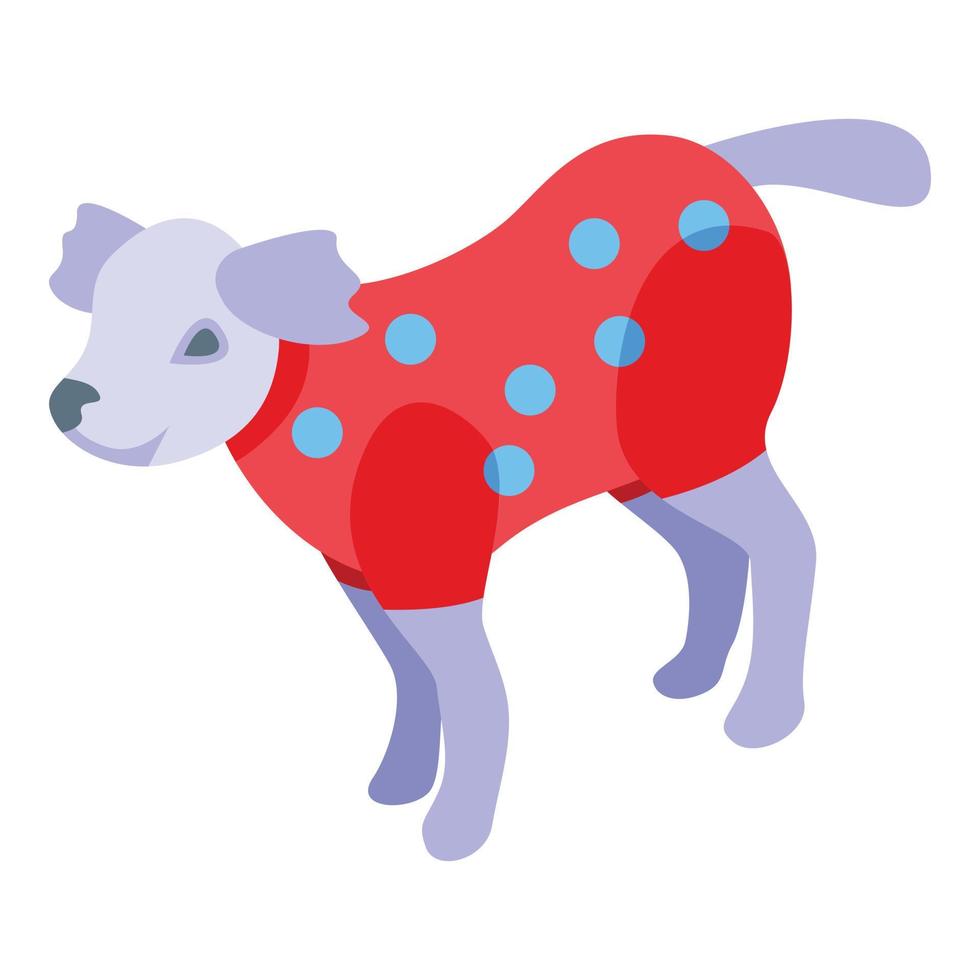 Dog sweater icon, isometric style vector