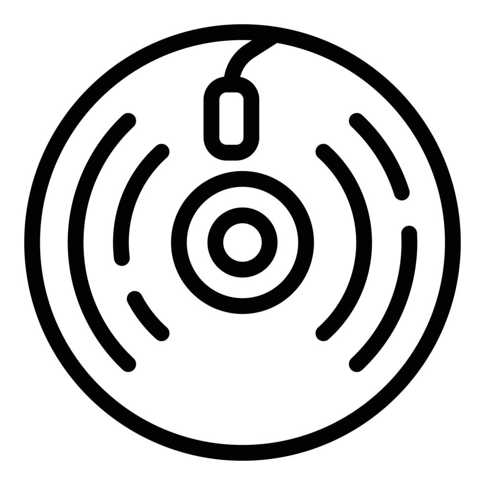 Vinyl record icon, outline style vector