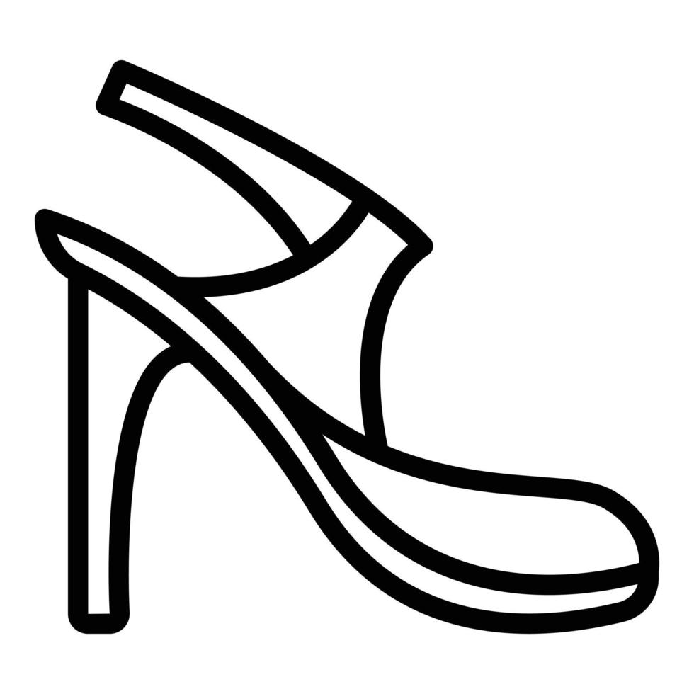 High ankle sandals icon, outline style vector