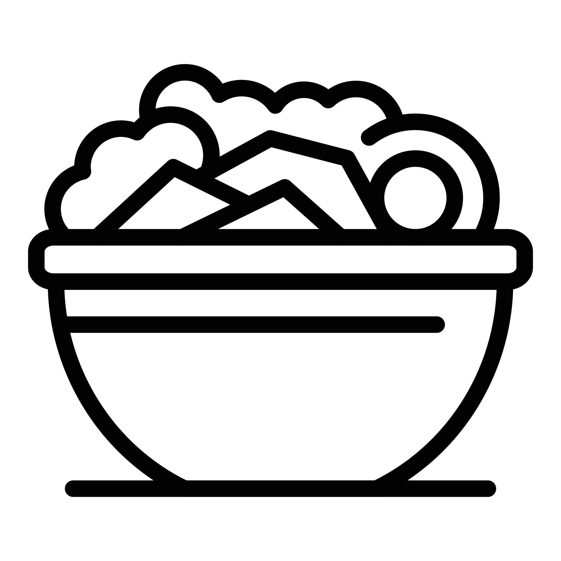 Salad bowl icon, outline style 15628136 Vector Art at Vecteezy