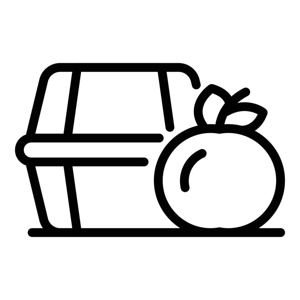 Meal box icon, outline style vector
