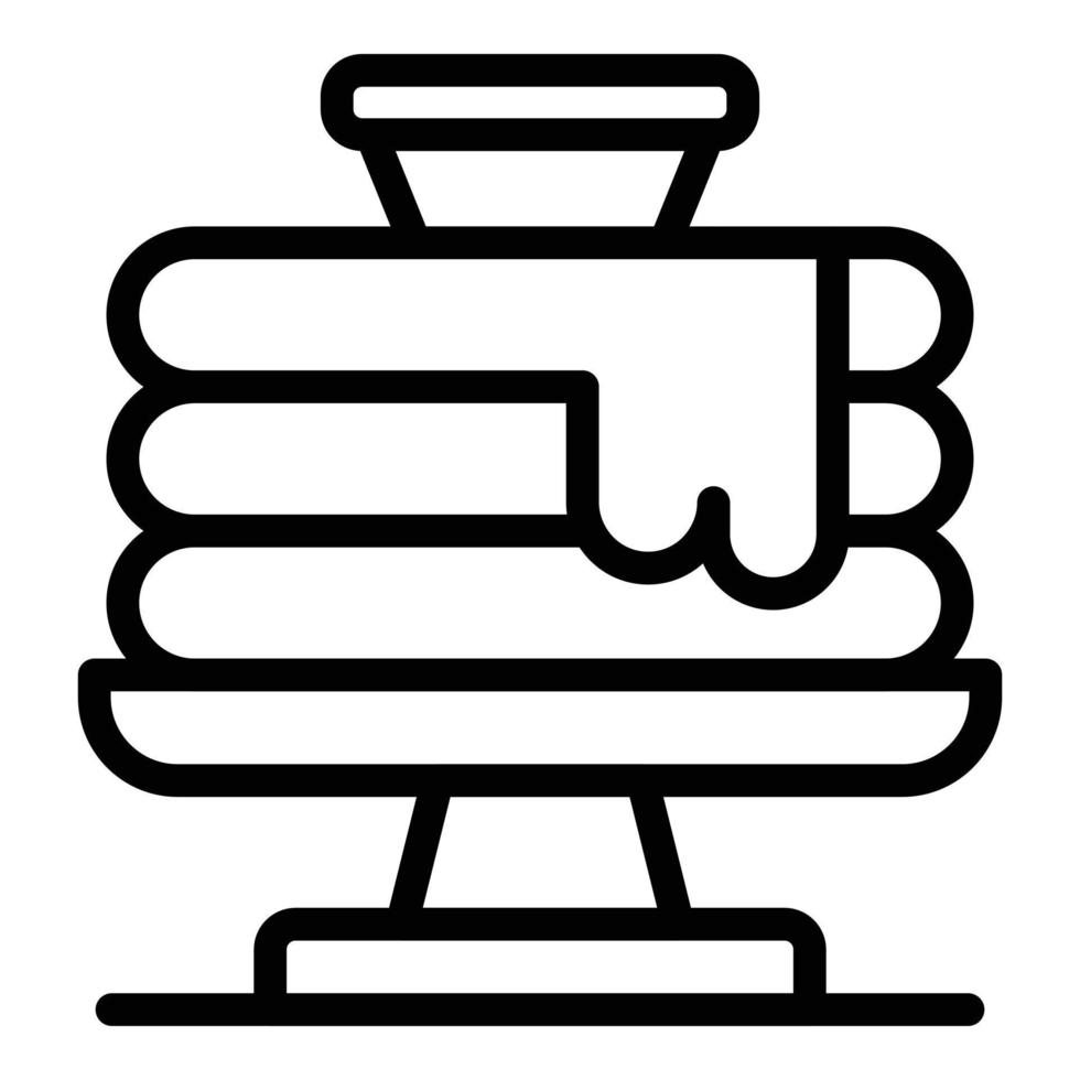 Pancakes stack icon, outline style vector