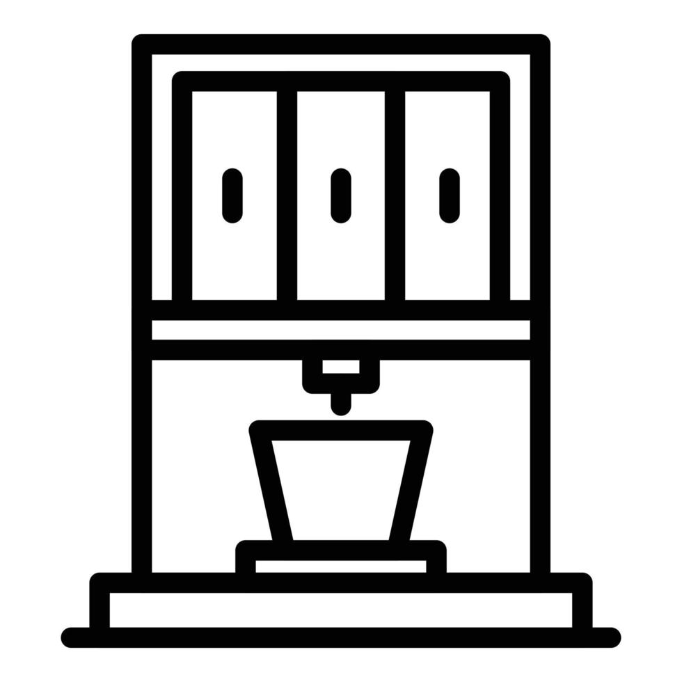 Coffee machine icon, outline style vector