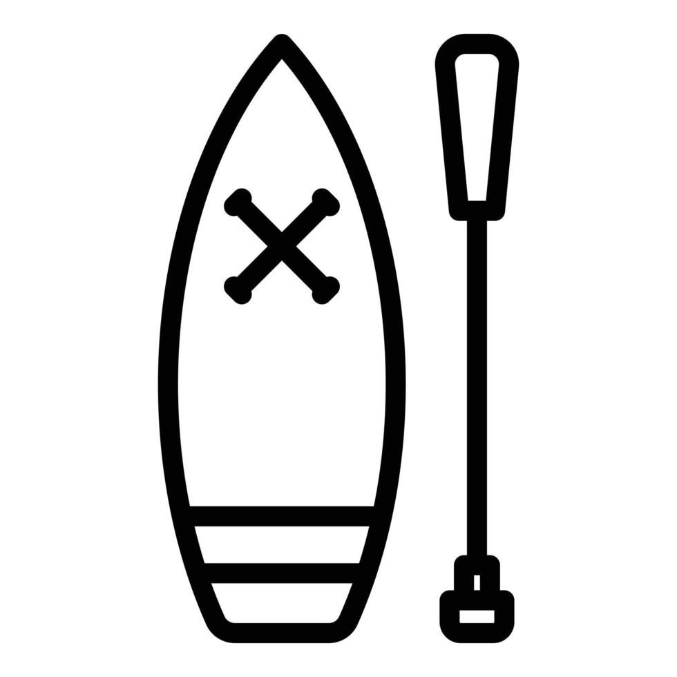 Sup surfing activity icon, outline style vector