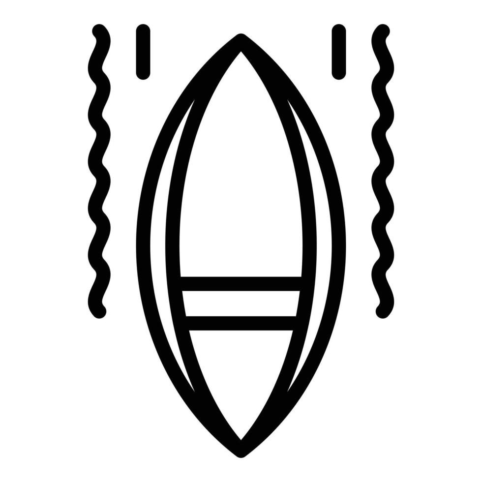 River sup surfing icon, outline style vector