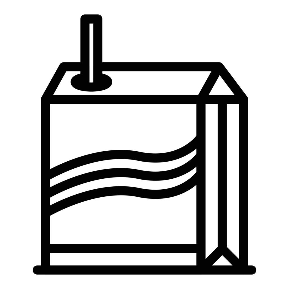 Fresh juice pack icon, outline style vector