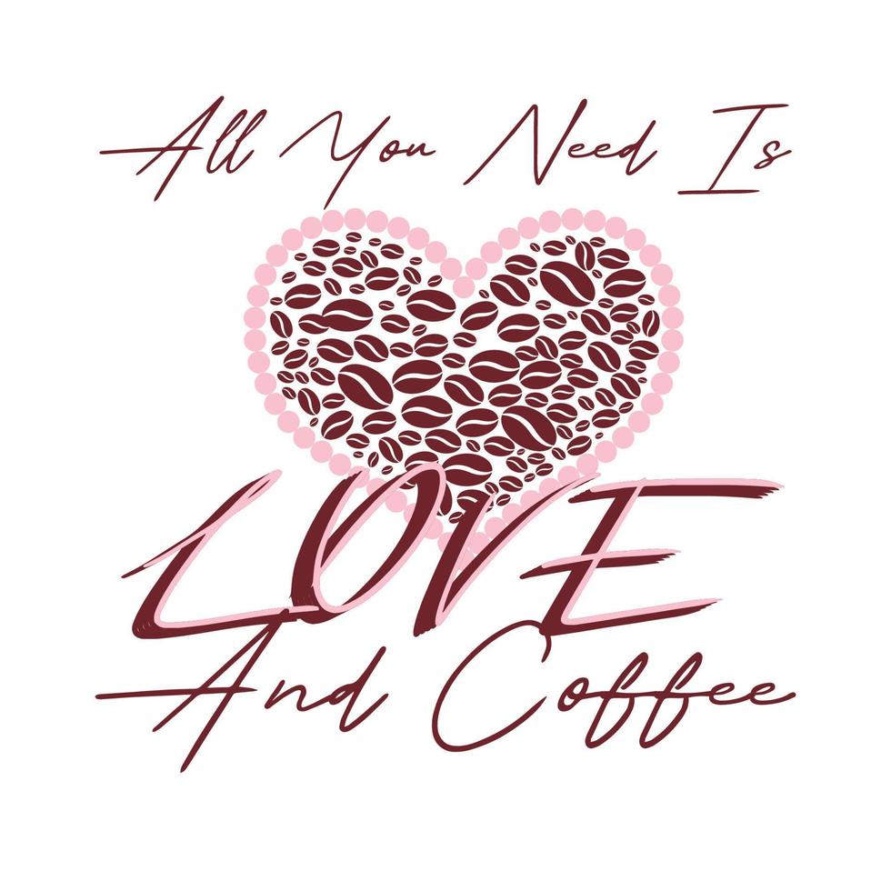 Retro Coffee Lover Typography T Shirt vector