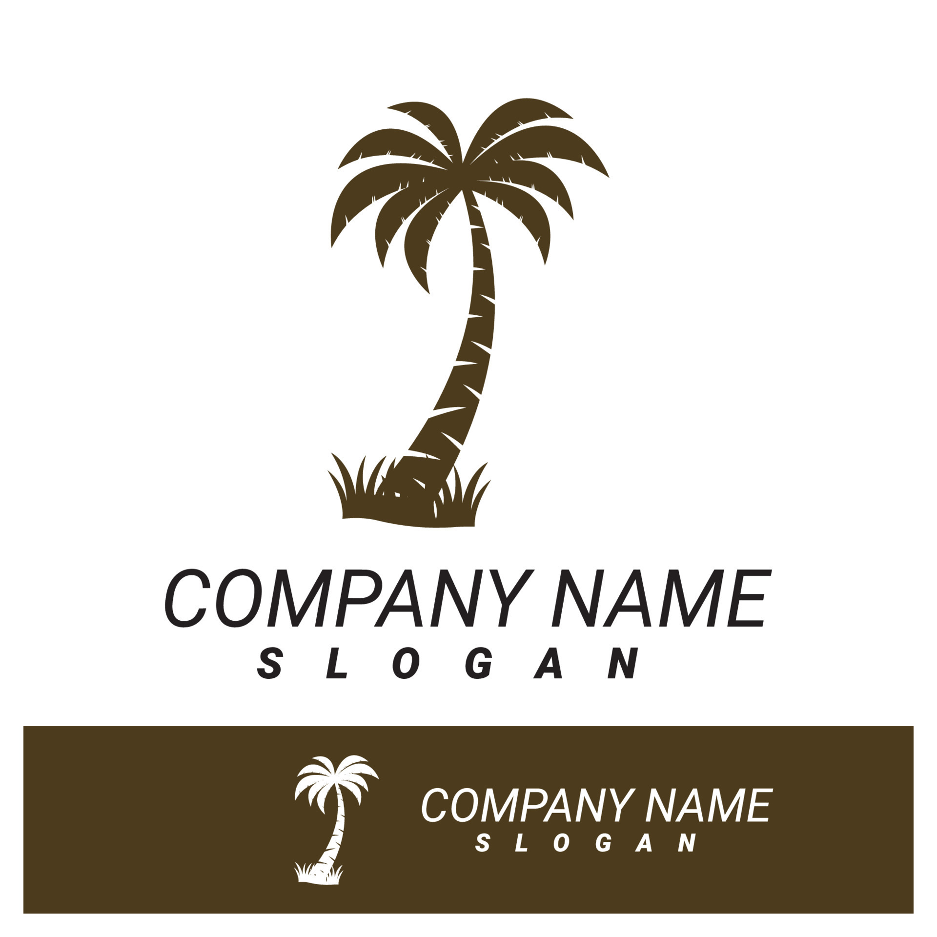 Palm tree summer logo template 15628425 Vector Art at Vecteezy