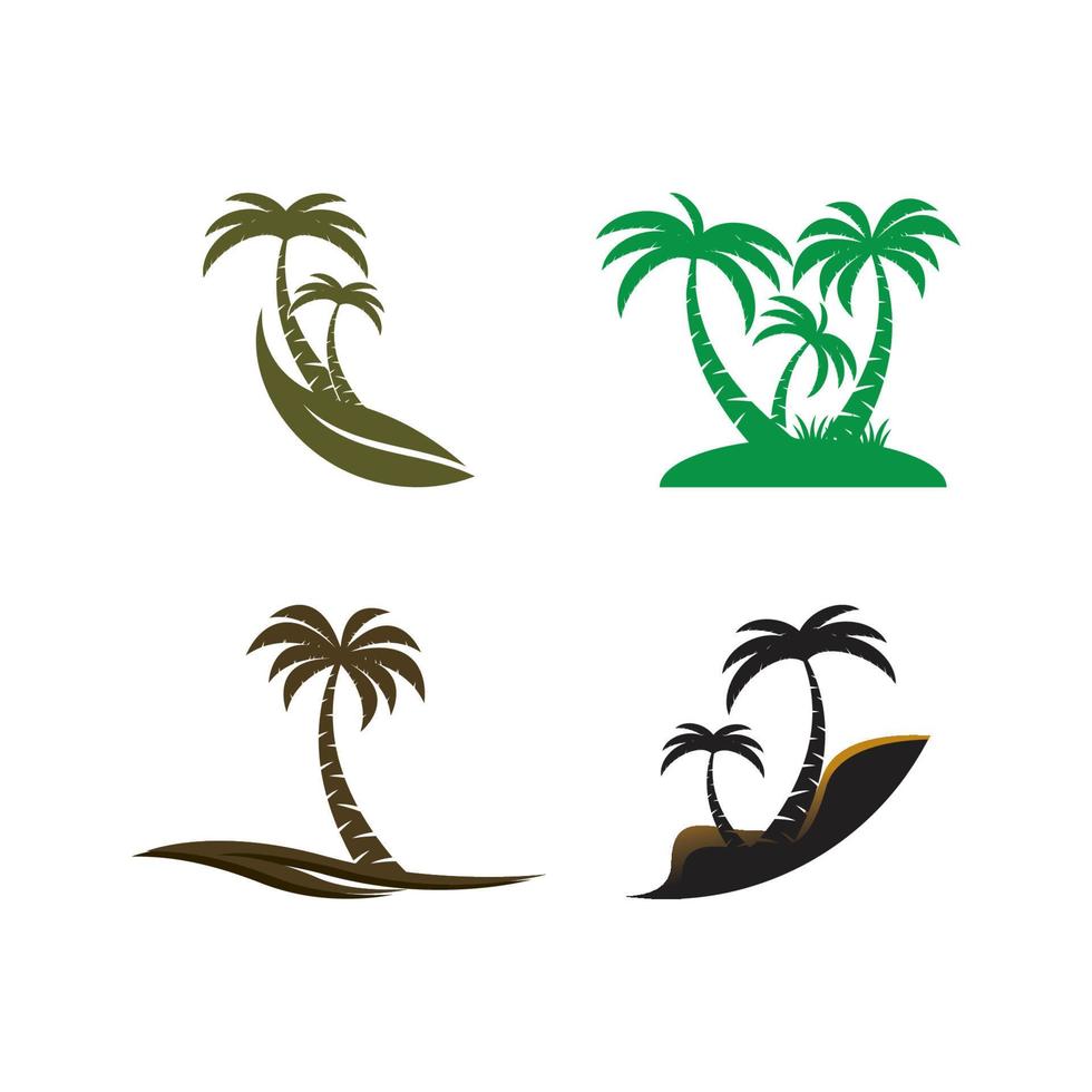 plantilla de logotipo de verano de palmera vector