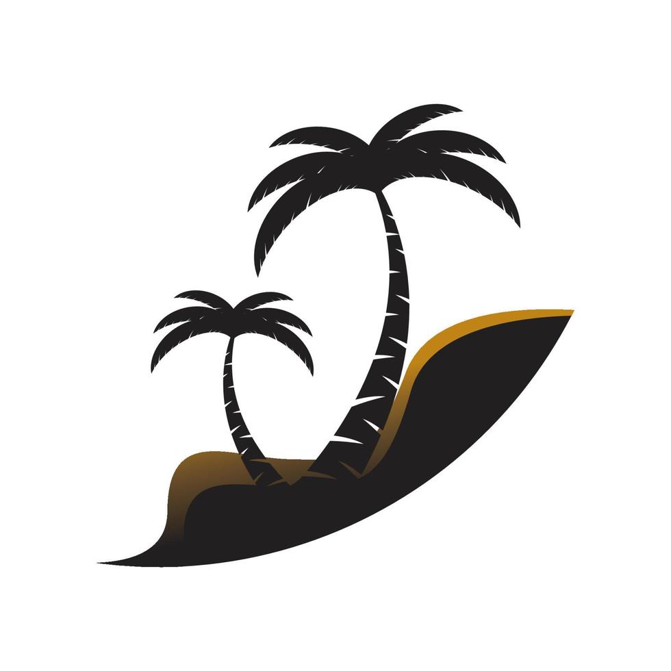 plantilla de logotipo de verano de palmera vector