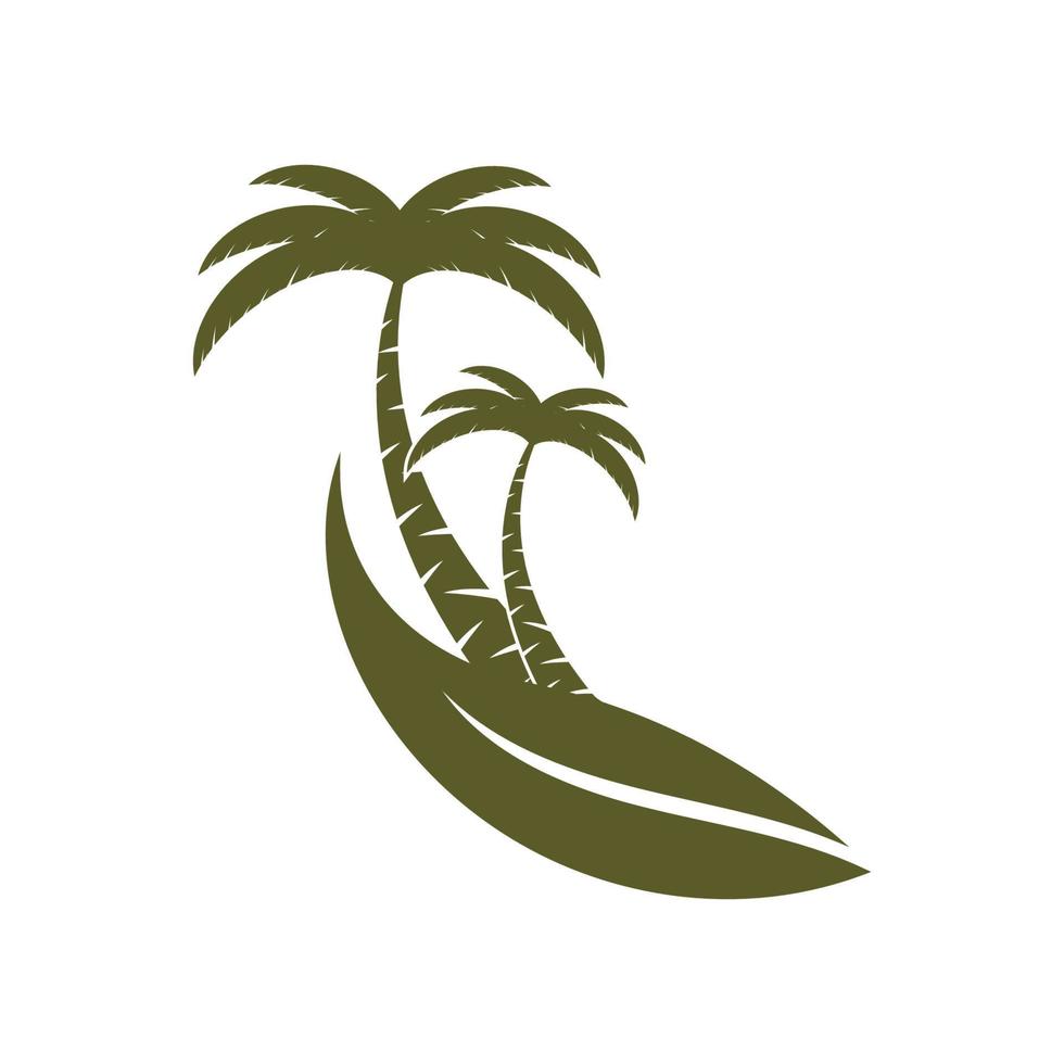 plantilla de logotipo de verano de palmera vector