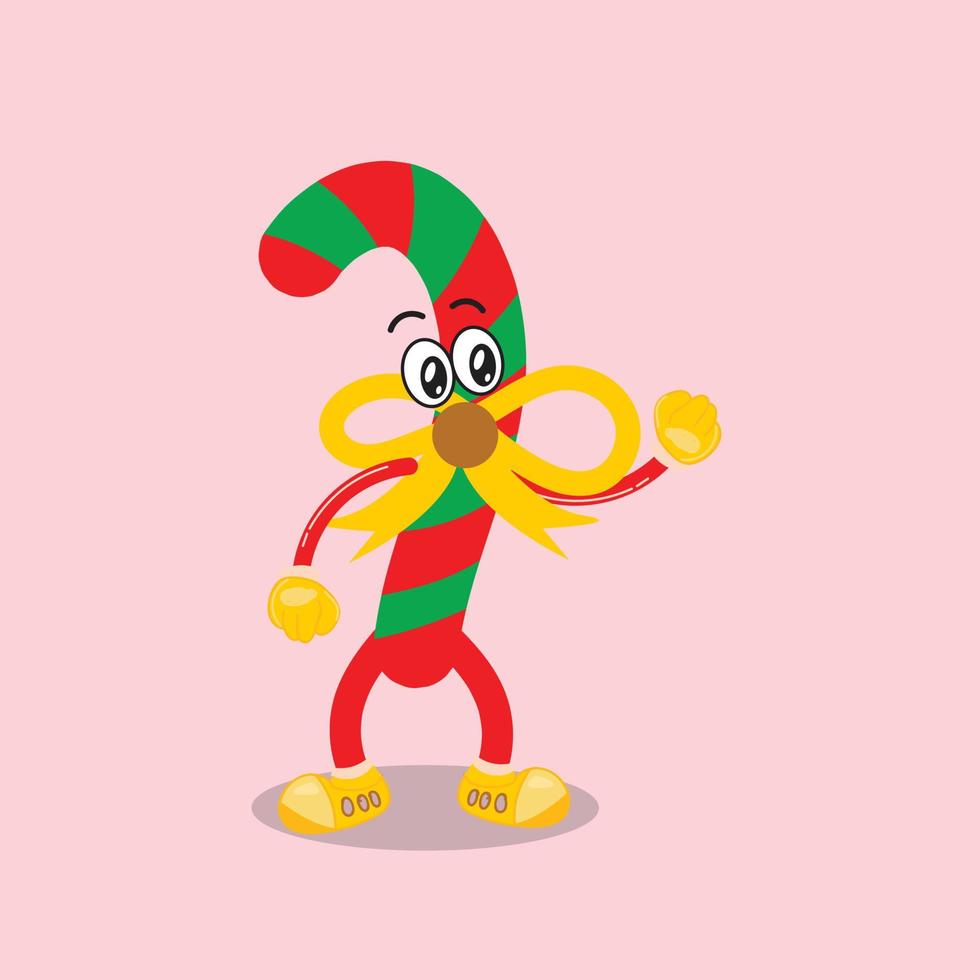 christmas decoration mascot, vector icon illustration.