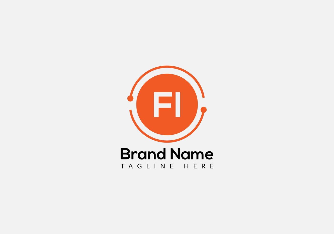 Abstract FI letter modern initial lettermarks logo design vector