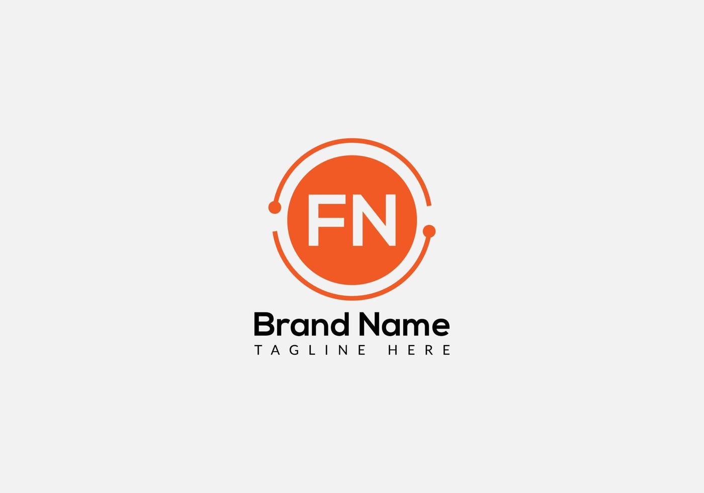 Abstract FN letter modern initial lettermarks logo design vector