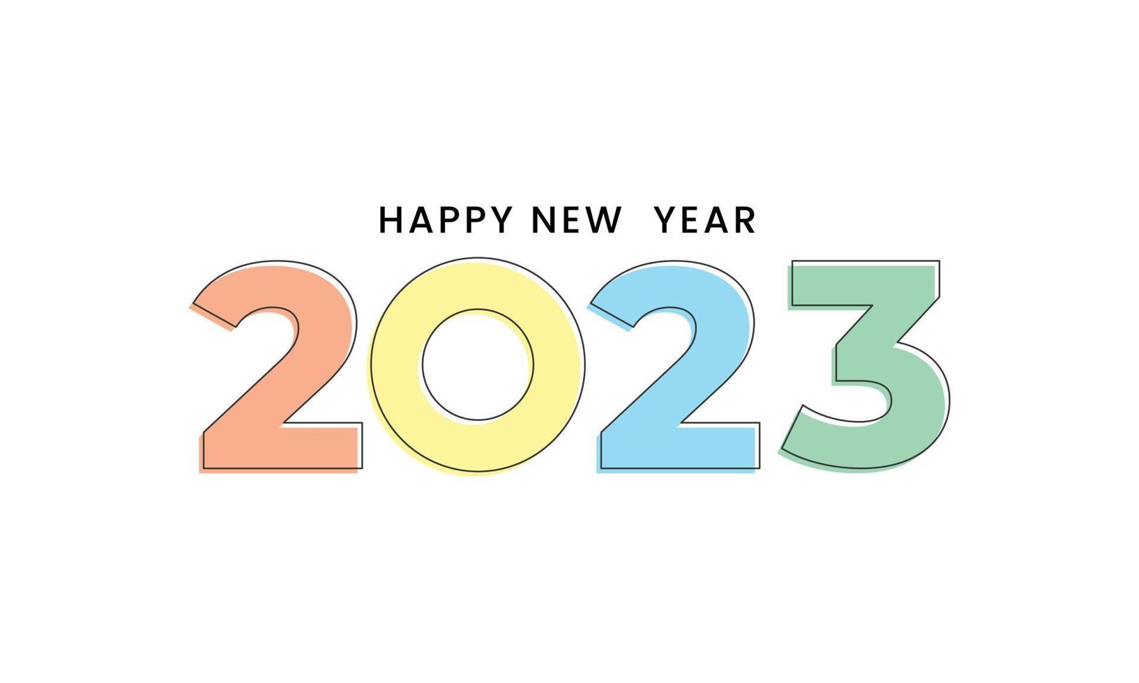 Happy new year 2023. Festive celebration. Trendy and modern for banner and media post template vector