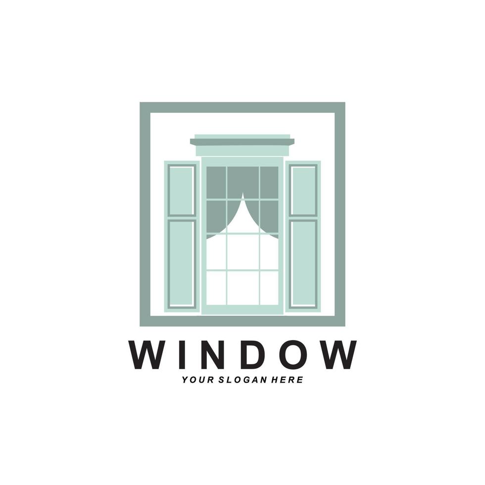 Home Window Logo, Home Interior icon design vector