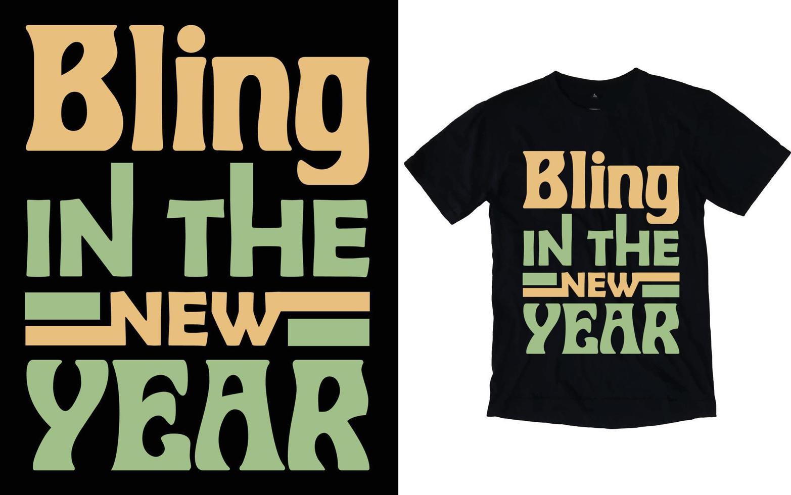 Happy New Year Typography T-shirts vector