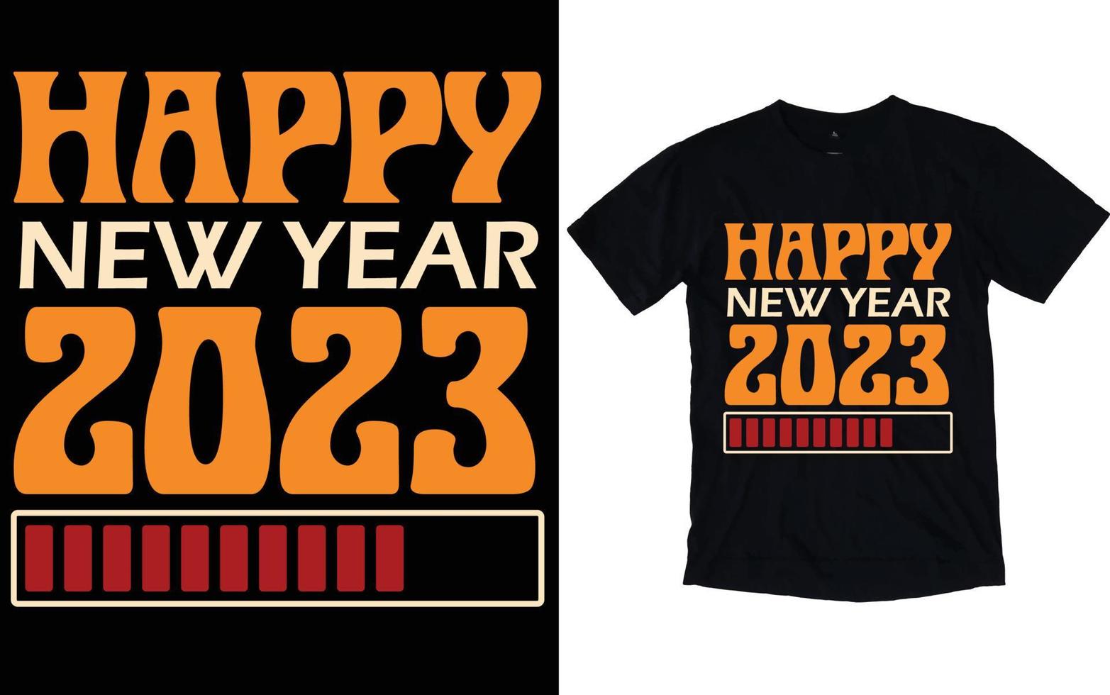 Happy New Year Typography T-shirts vector