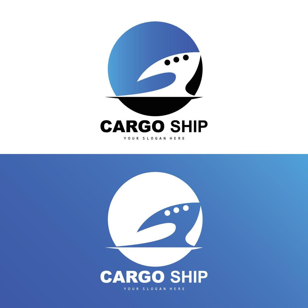 Cargo Ship Logo, Fast Cargo Ship Vector, Sailboat, Design For Ship ...