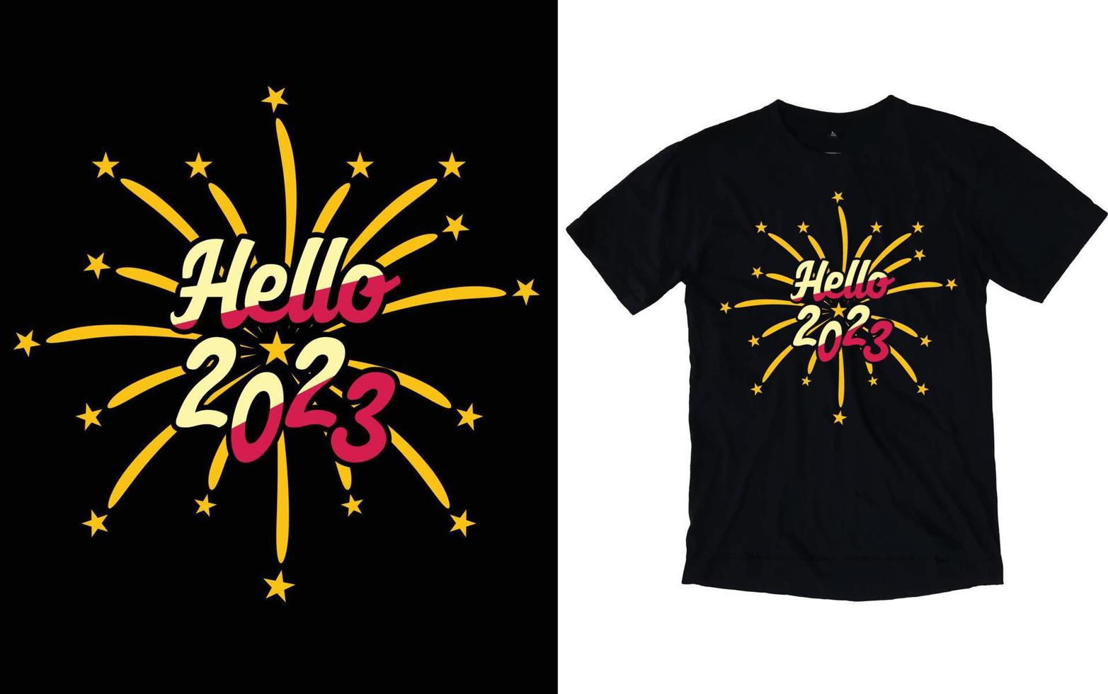 feliz año nuevo tipografía camisetas vector