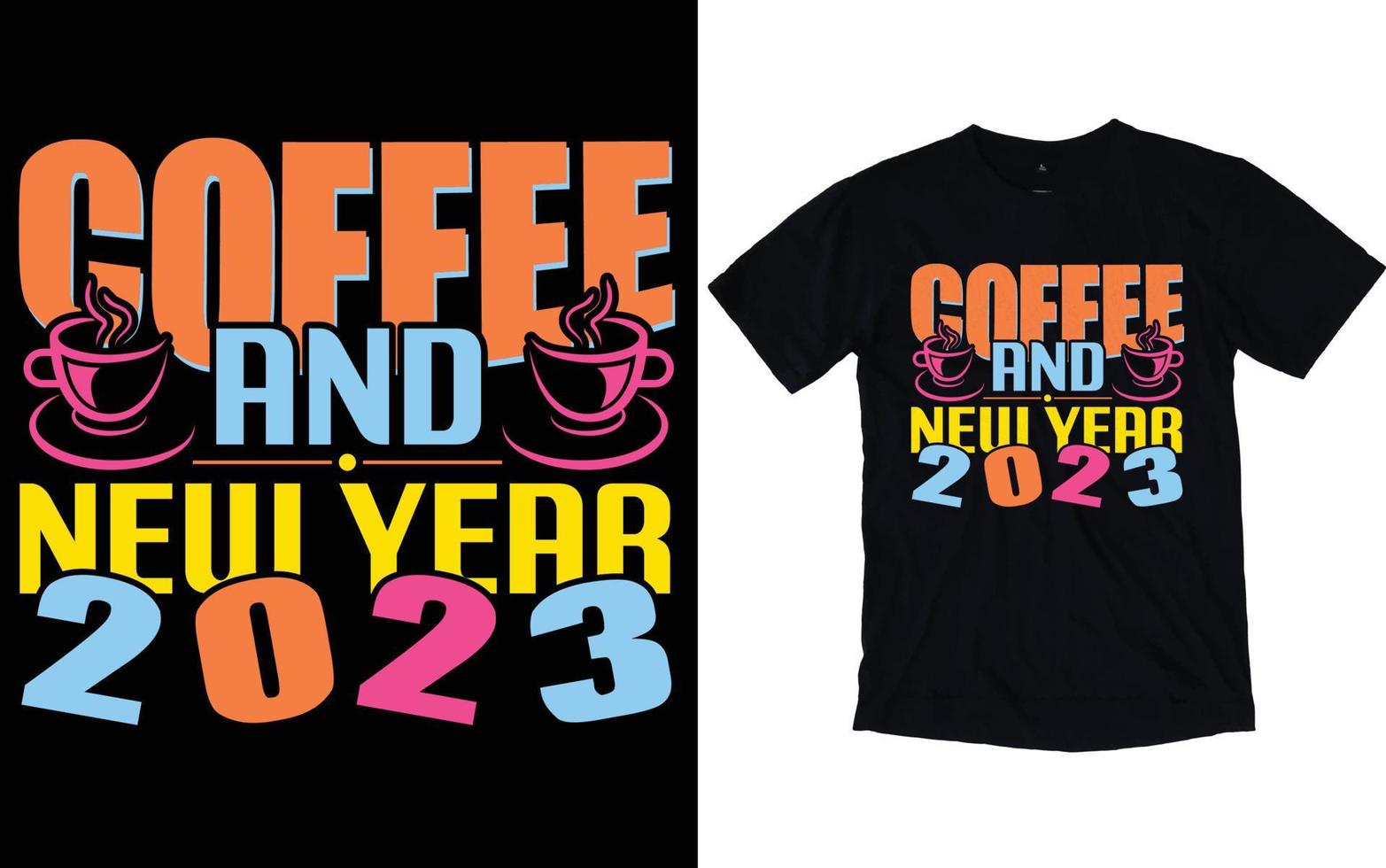 Happy New Year Typography T-shirts vector