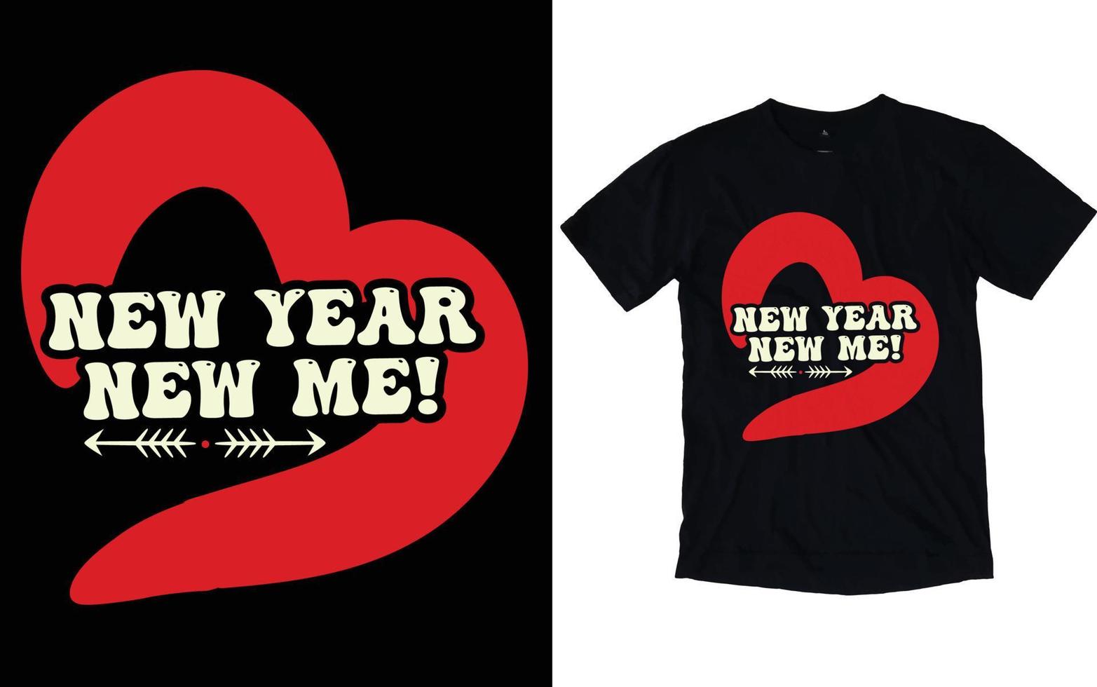 Happy New Year Typography T-shirts vector