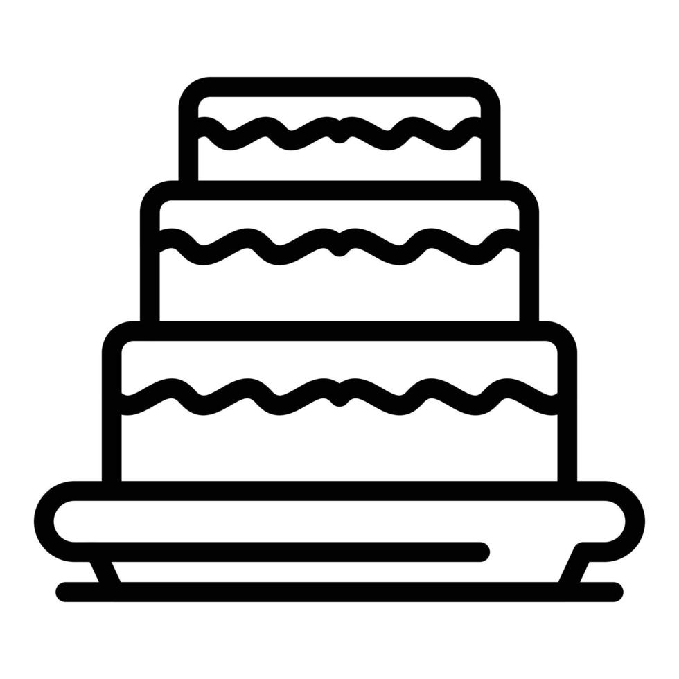 Food sweet cake icon, outline style vector