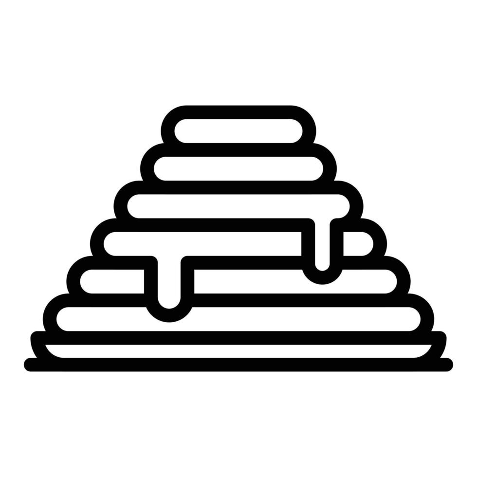 Dessert cake icon, outline style vector