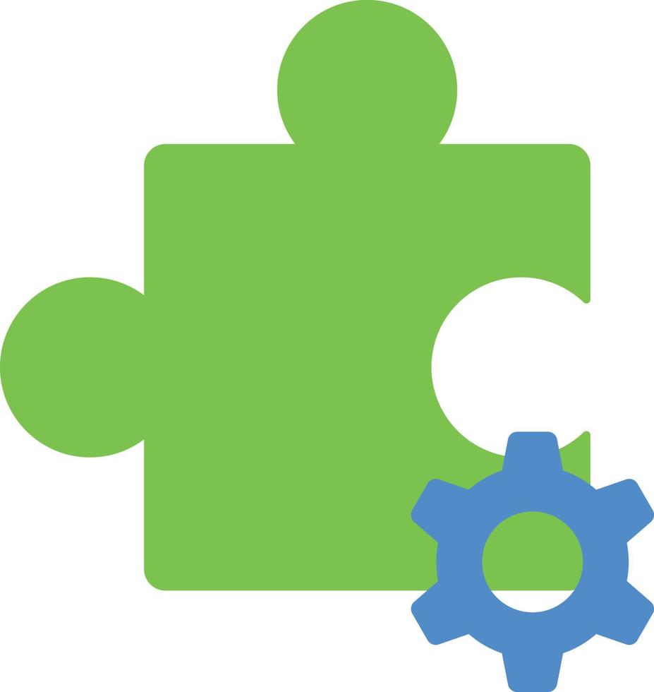 setting puzzle gear vector