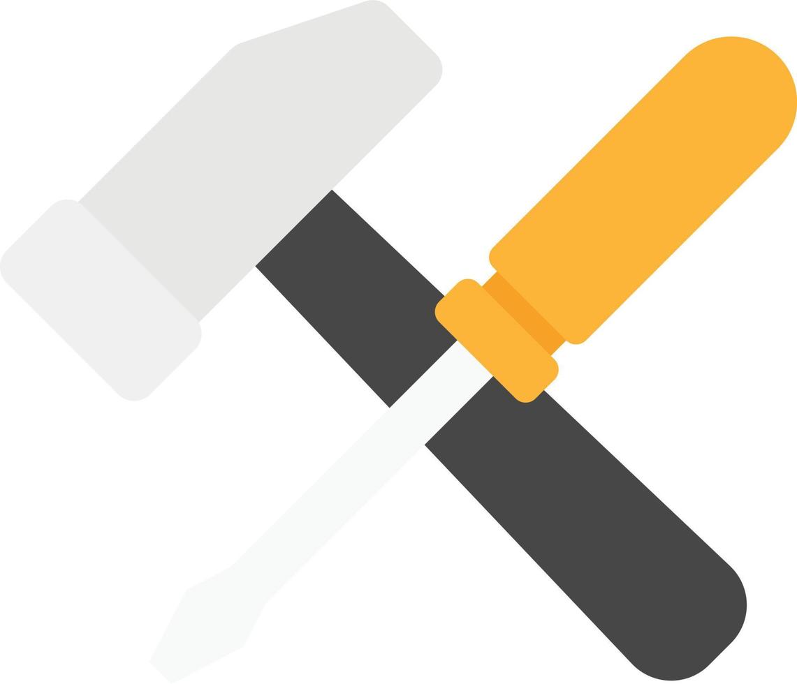hammer and screwdriver vector