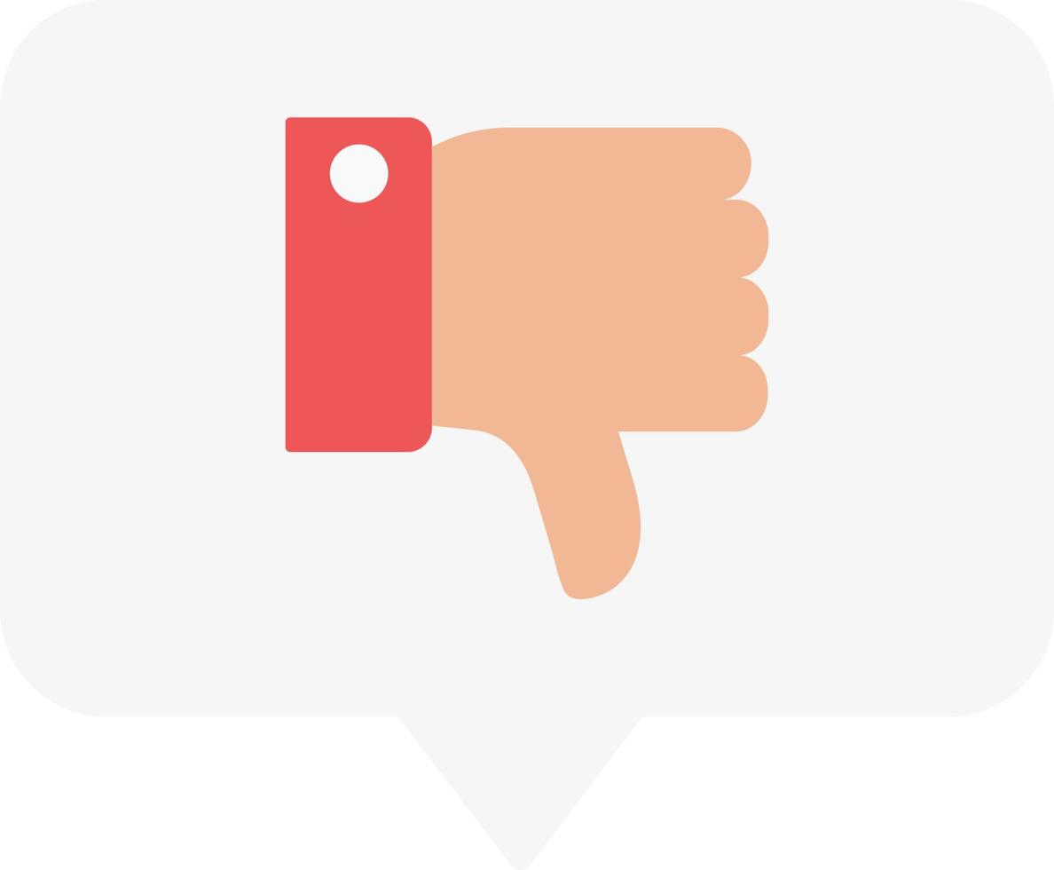 dislike hand gesture vector