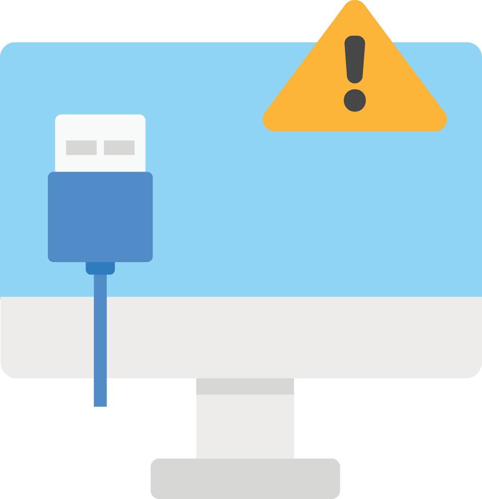 ethernet connection warning vector