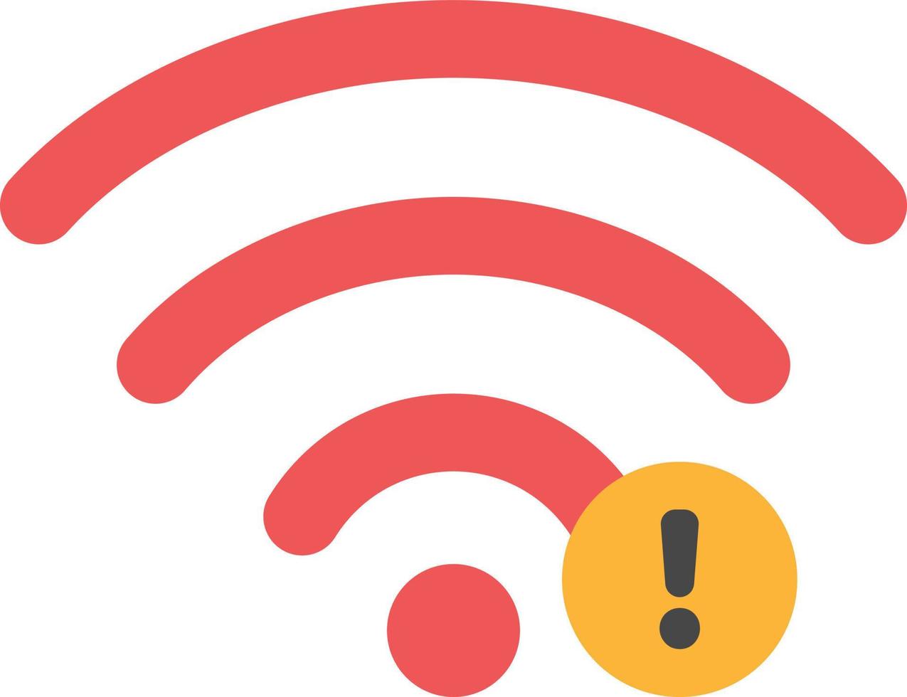 wifi alert warning vector