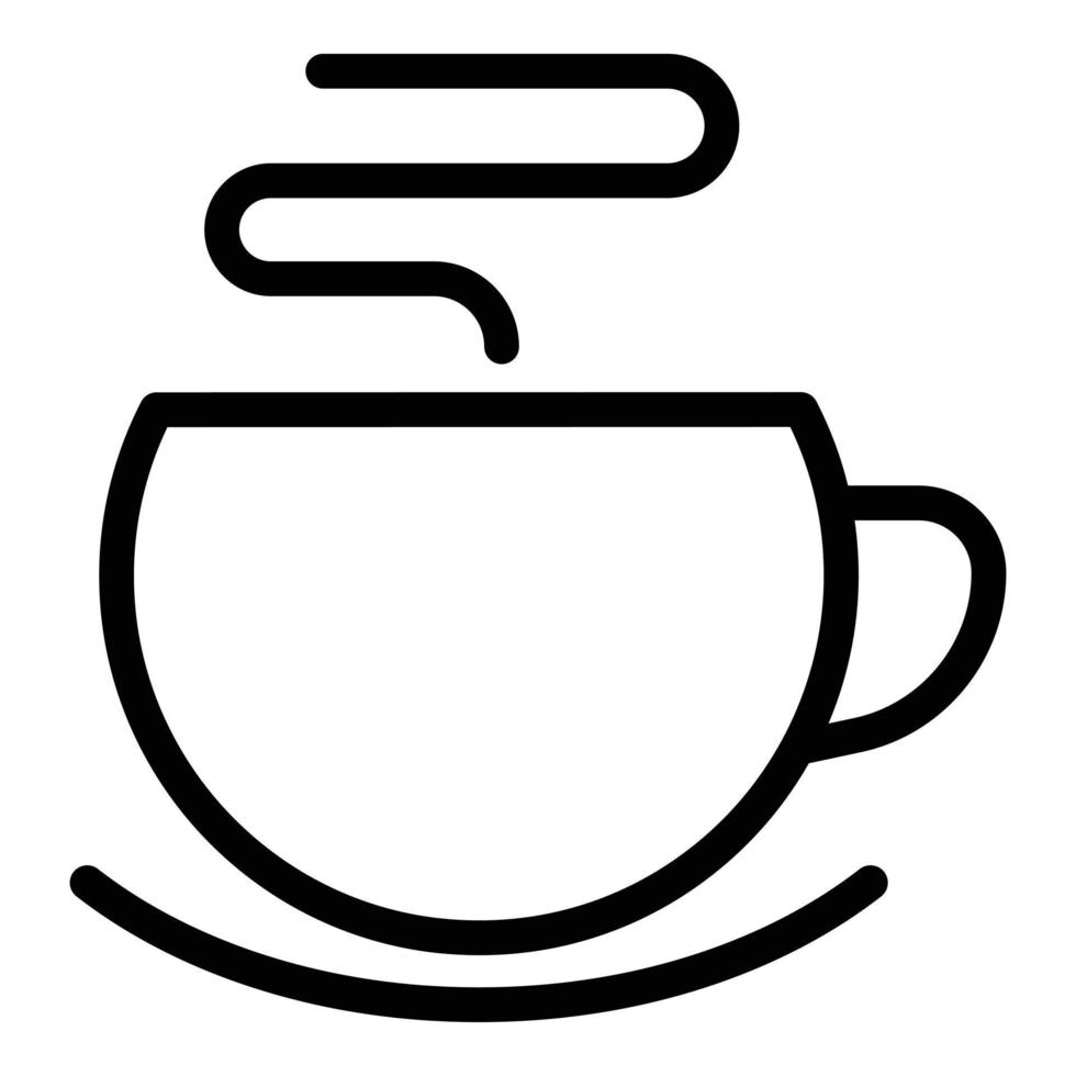 Meal mug icon, outline style vector