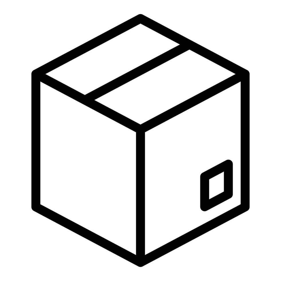 Mail box icon, outline style vector