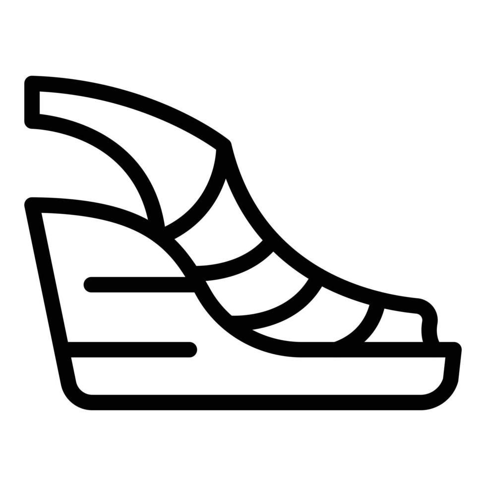 icono de sandalias todos los días, estilo de contorno vector