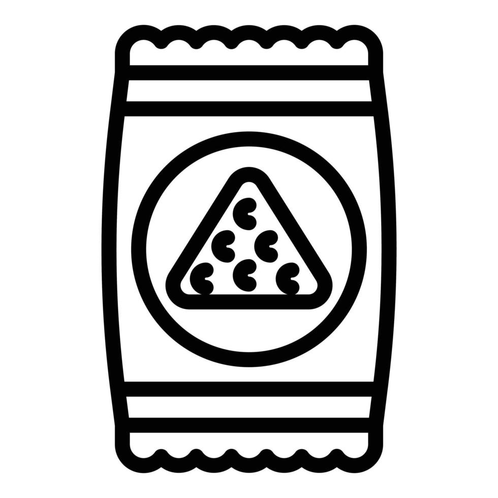 paquete de icono de nachos, estilo de contorno vector