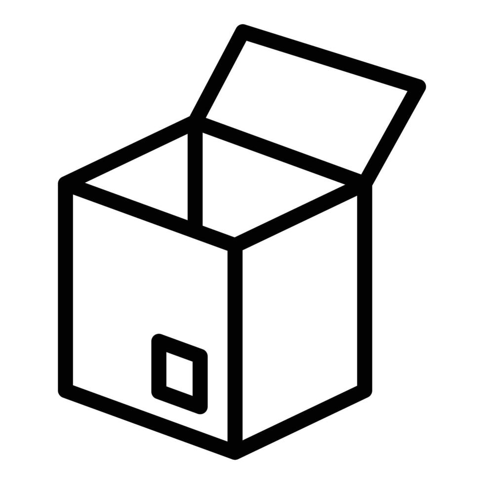 Birthday box icon, outline style vector