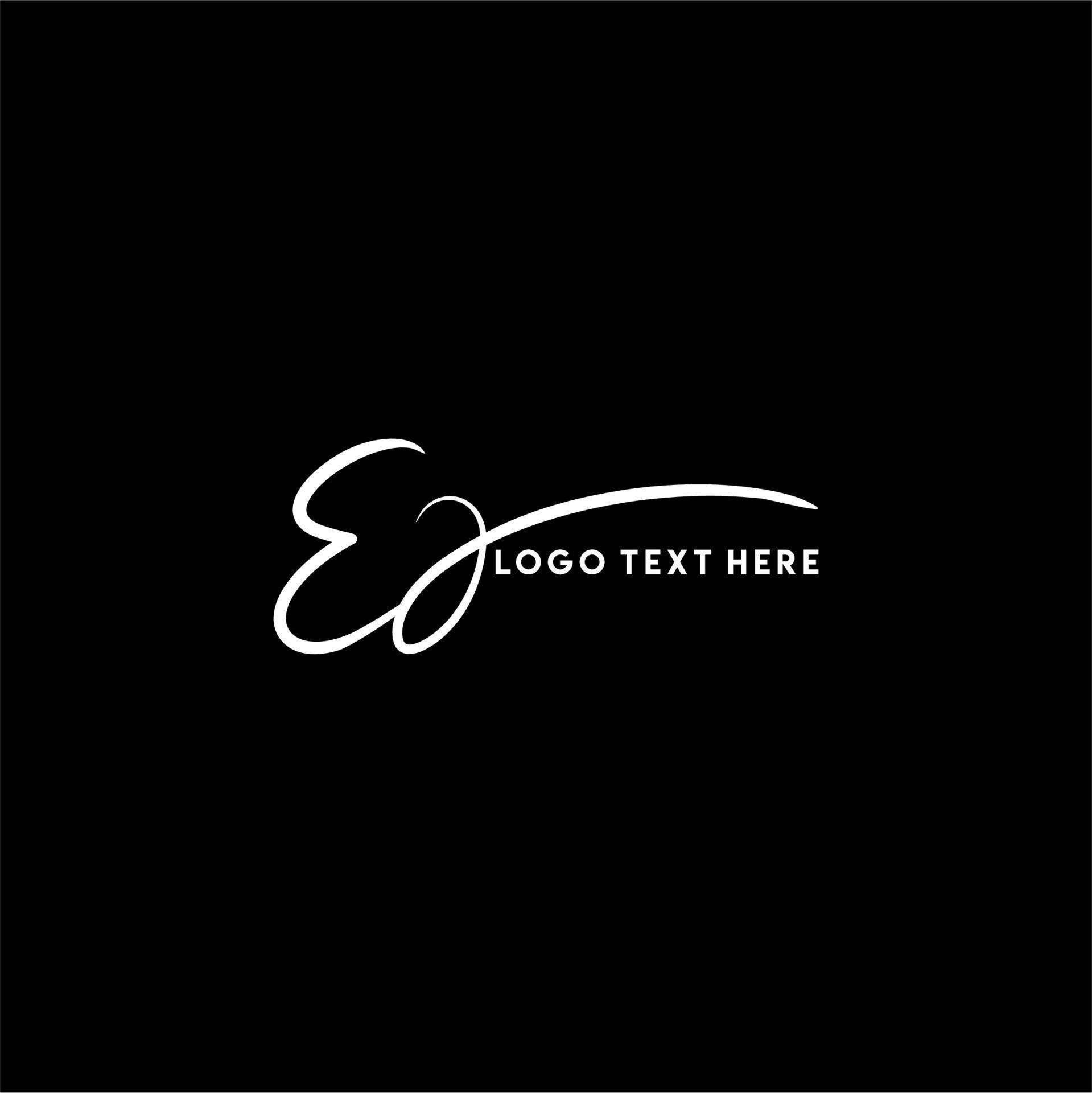 EJ logo, hand drawn EJ letter logo, EJ signature logo, EJ ereative logo ...
