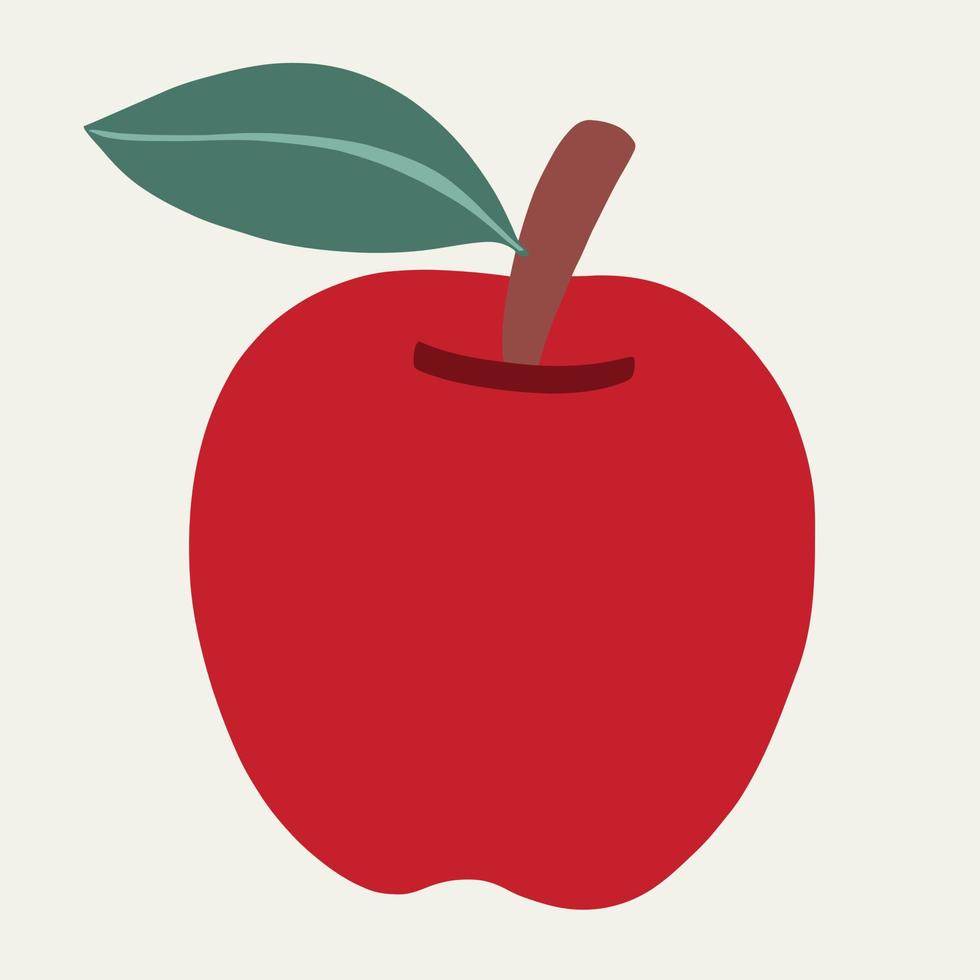 Doodle freehand simplicity drawing of apple. vector