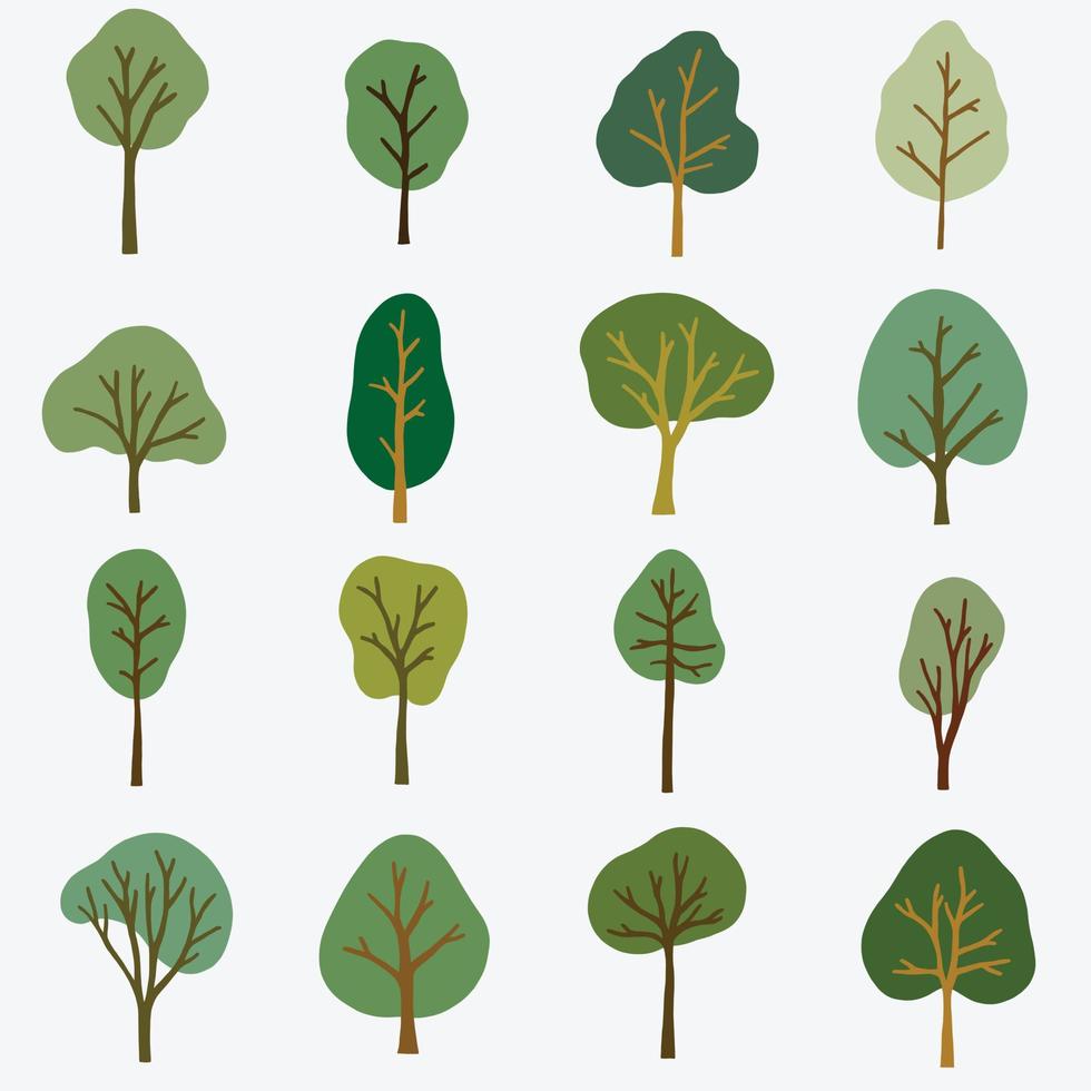 Simplicity tree freehand drawing flat design. vector
