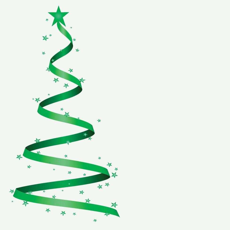 Vector Illustration Graphic of a Christmas Tree Made of Ribbon