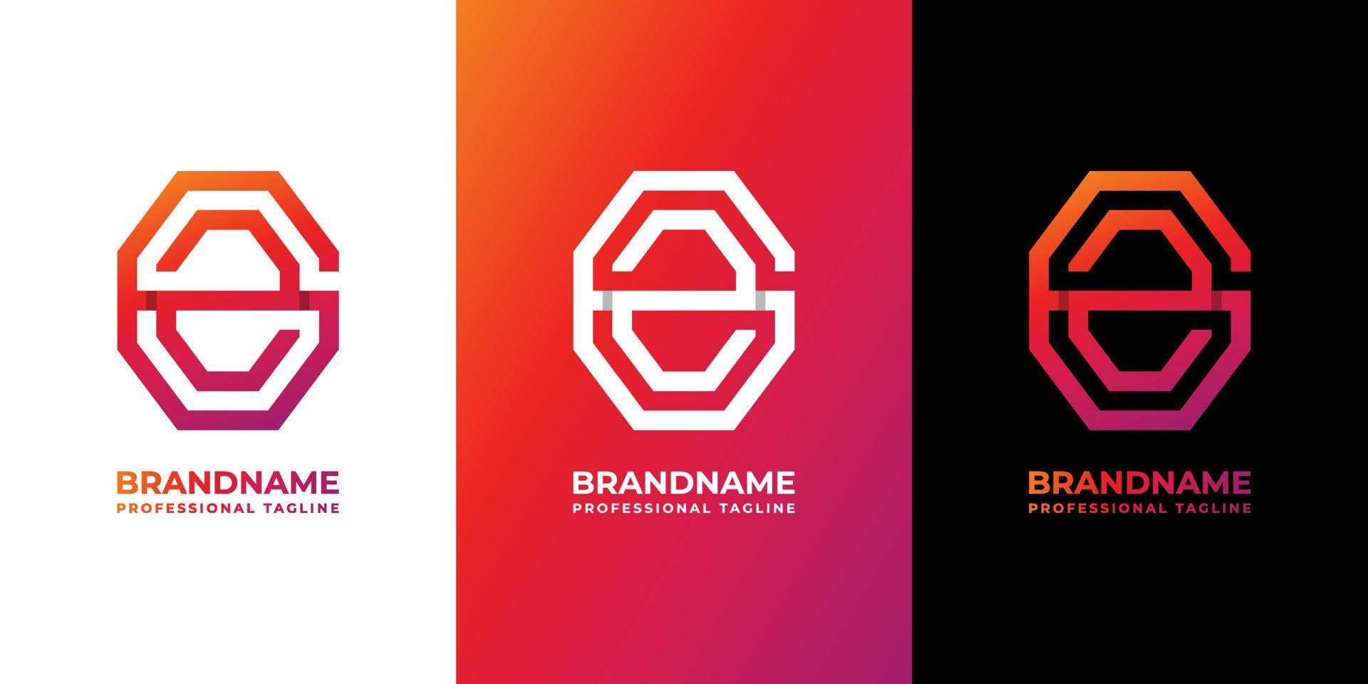 Letter GZ Monogram Octagon Logo vector