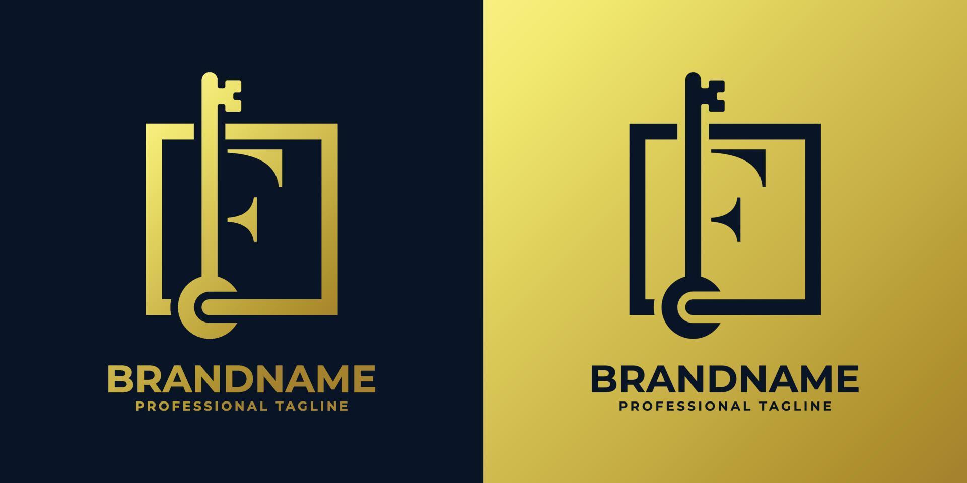 Letter F Key Logo vector