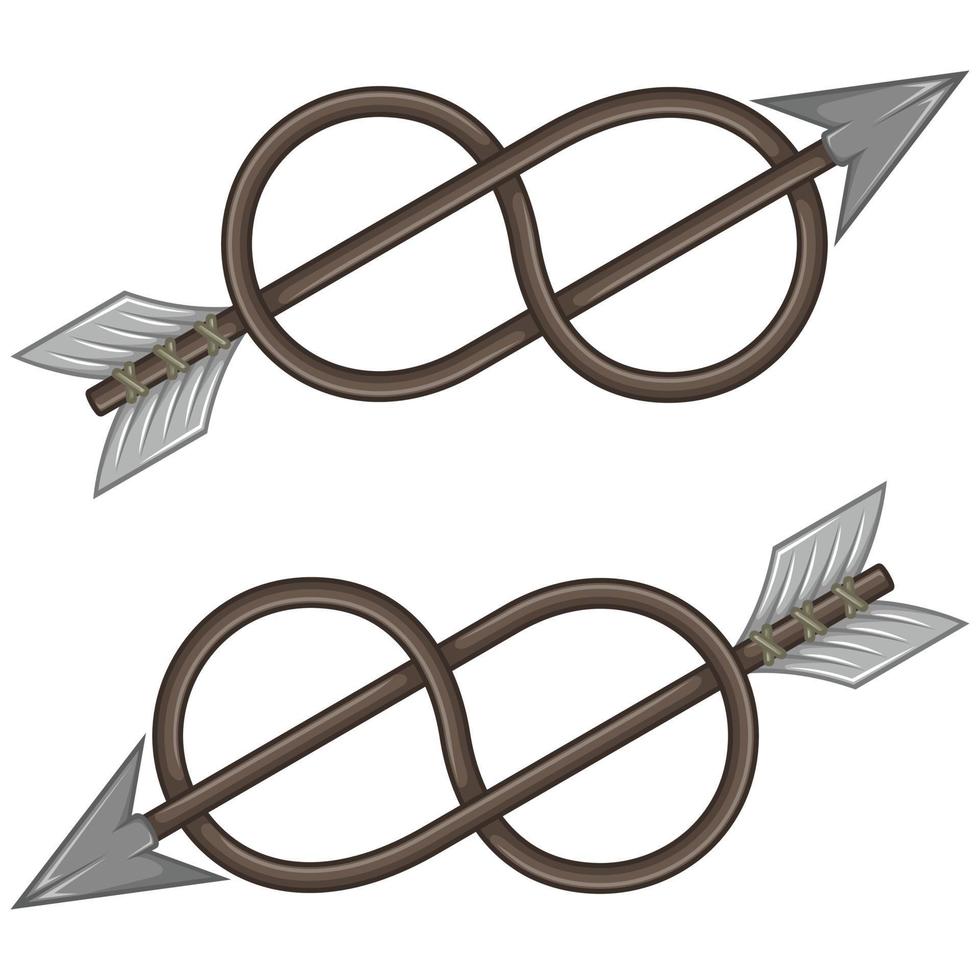 knotted arrow vector design