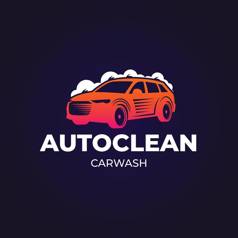 gradient car wash logo template vector