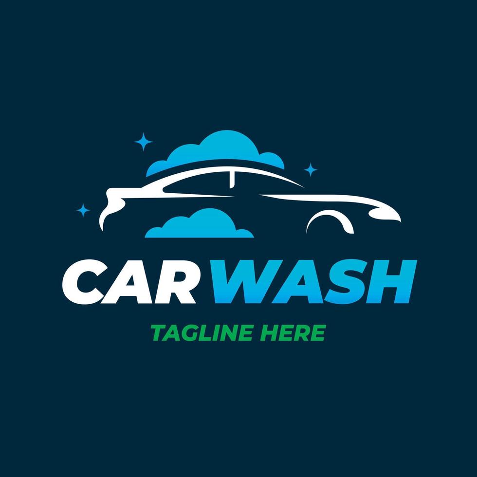 car wash detailing logo template design vector