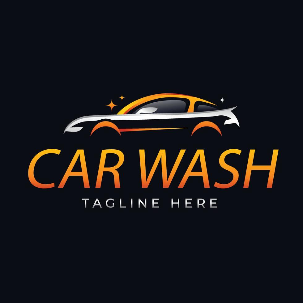 car wash detailing logo template design vector